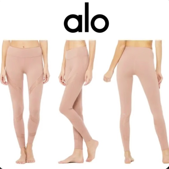 Alo Airlift High-Waist Goddess Leggings Mauve Color Size Medium - Picture 1 of 13